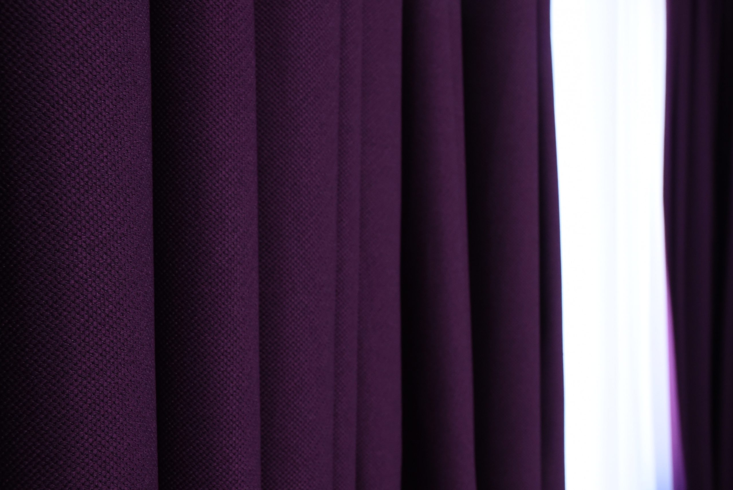 House of Linen's Nova blackout purple curtains